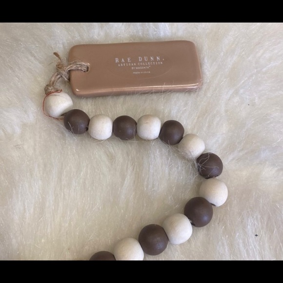 COPY - Rae Dunn brown and off white JOY beads - Picture 3 of 3